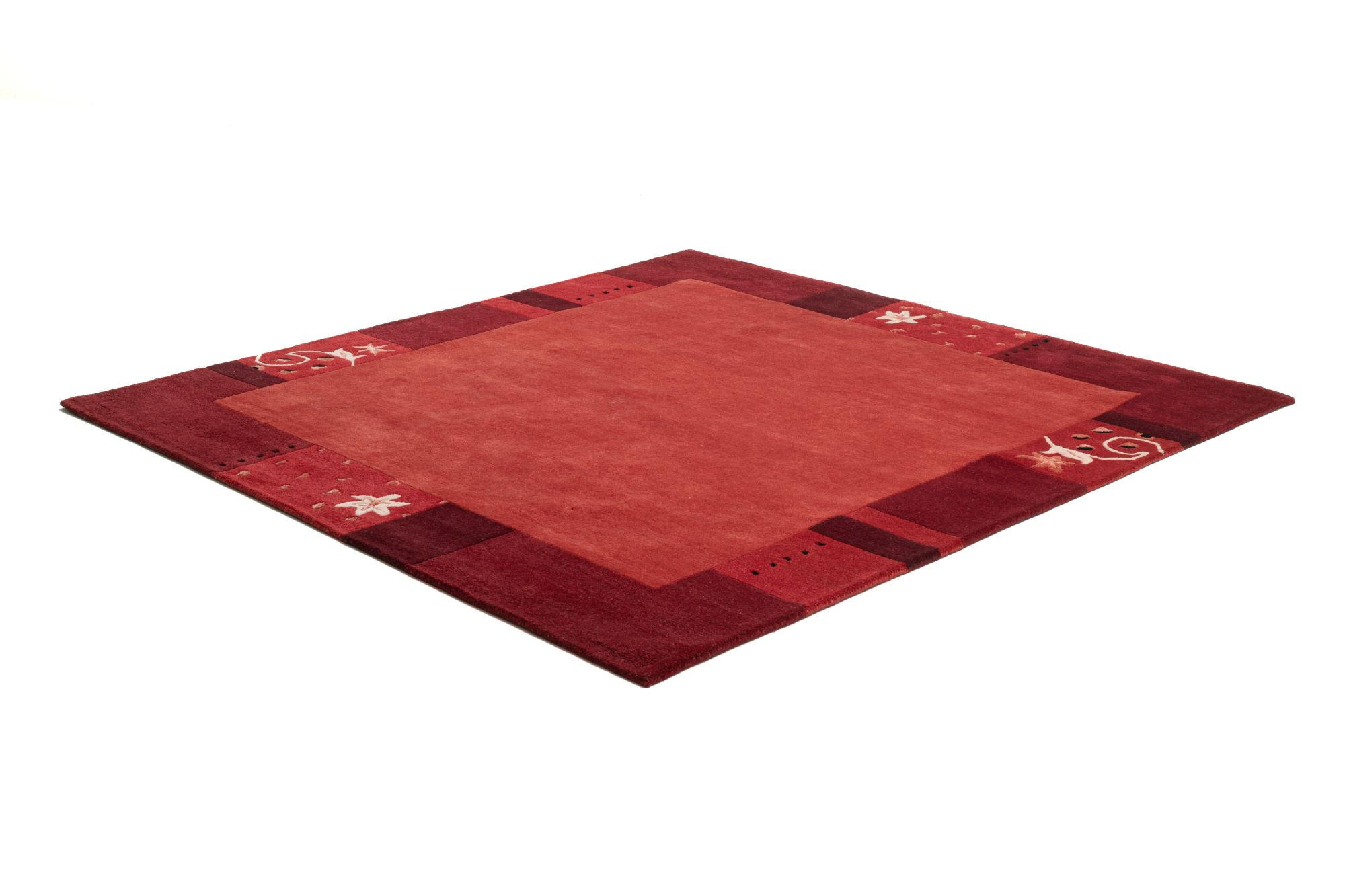 HANDTUFTTEPPICH Royal Ganges 200x200 cm - Rot, Textil (200/200cm) - THEKO