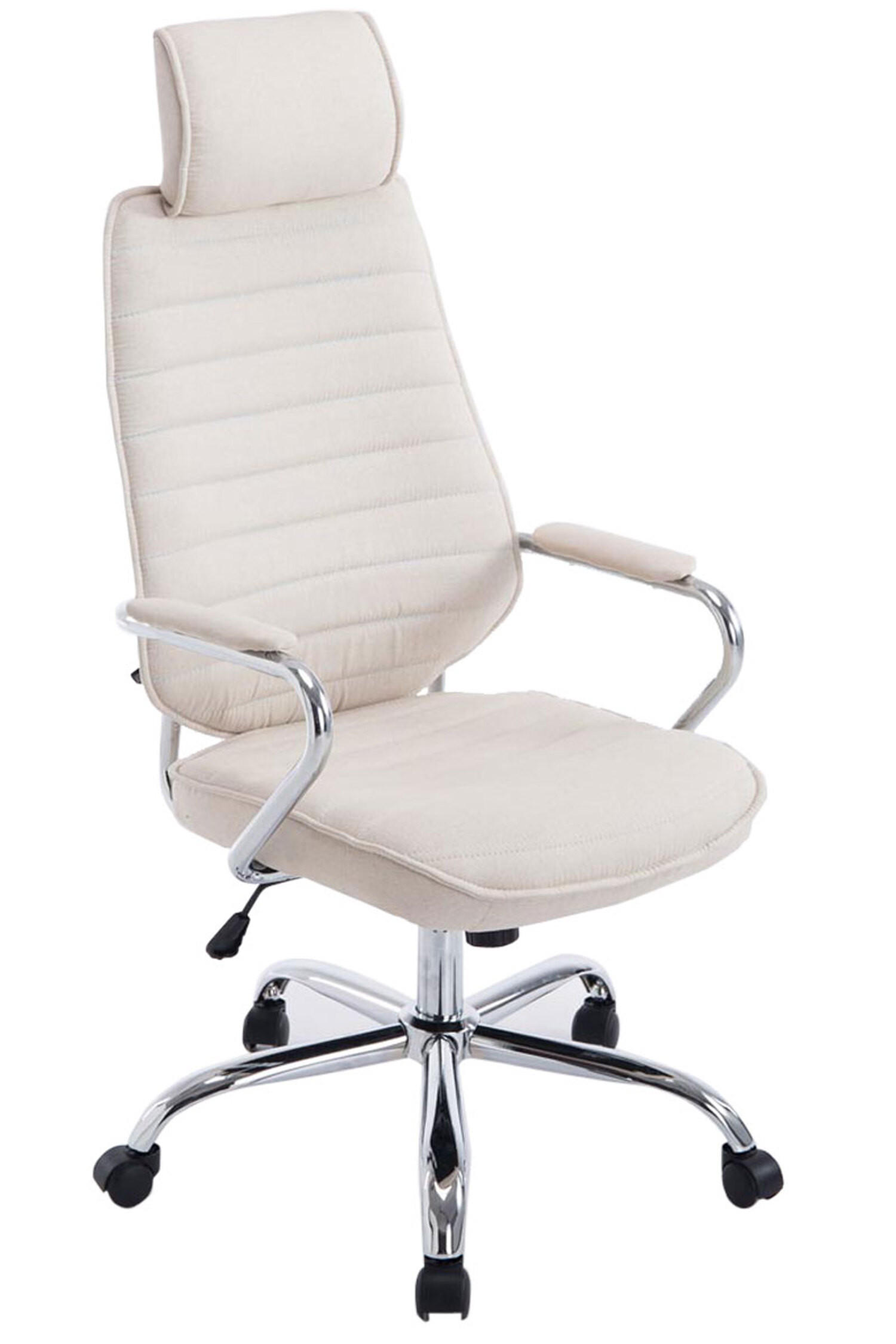 BÜROSTUHL Rocket Stoff Beige - Beige, Textil/Metall (60/128/67cm) - TPFLiving