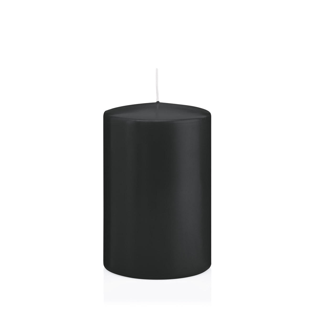 STUMPENKERZEN Schwarz Ø 98 x 150 mm, 6 Stück - Schwarz, Paraffin (10/15cm) - Wiedemann Kerzen