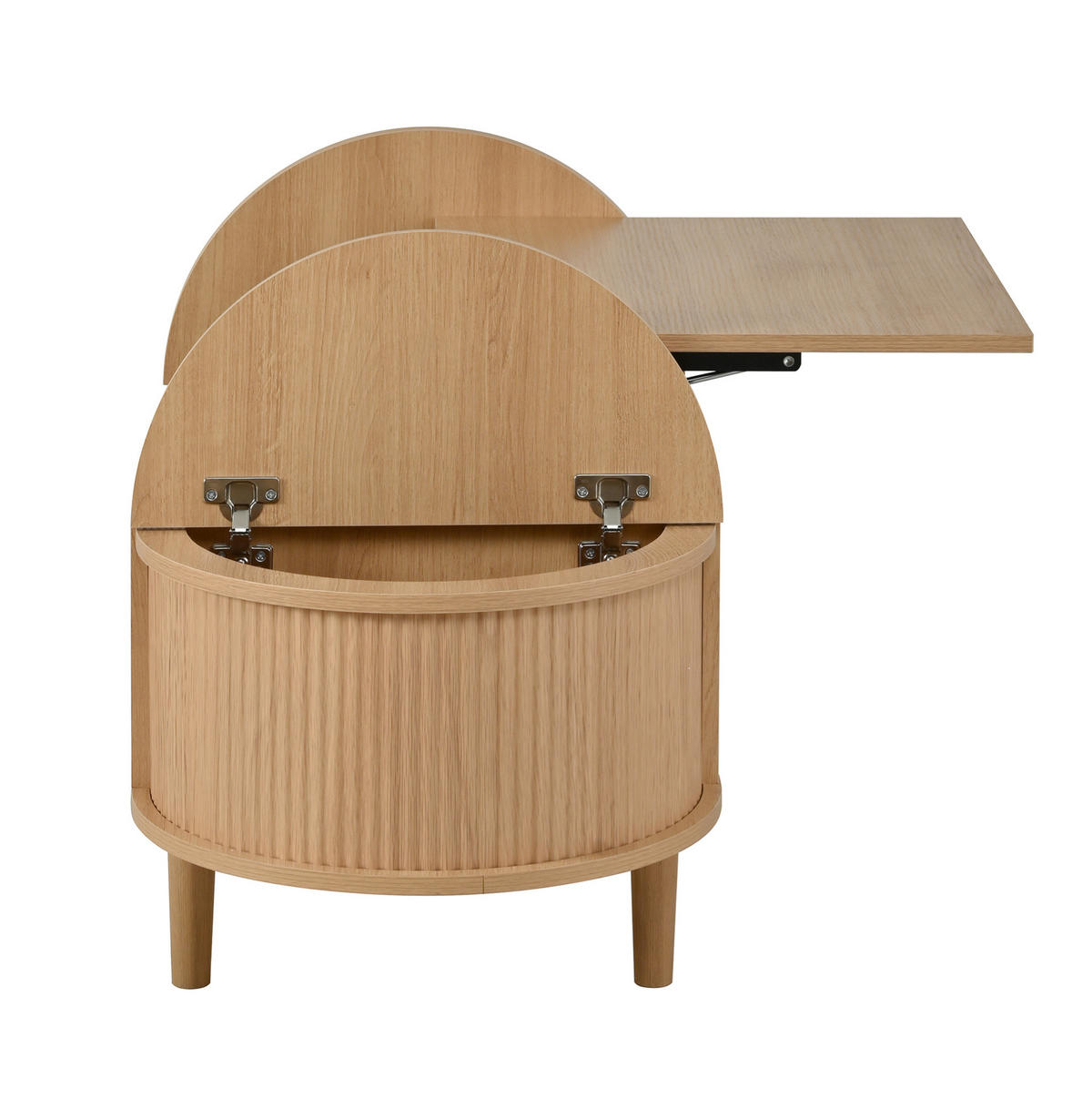 COUCHTISCH 100/48/53,5 cm mit höhenverstellbarer Tischplatte und Stauraum, Eiche - Eichefarben, Holzwerkstoff (100/48/53.5cm) - Redom
