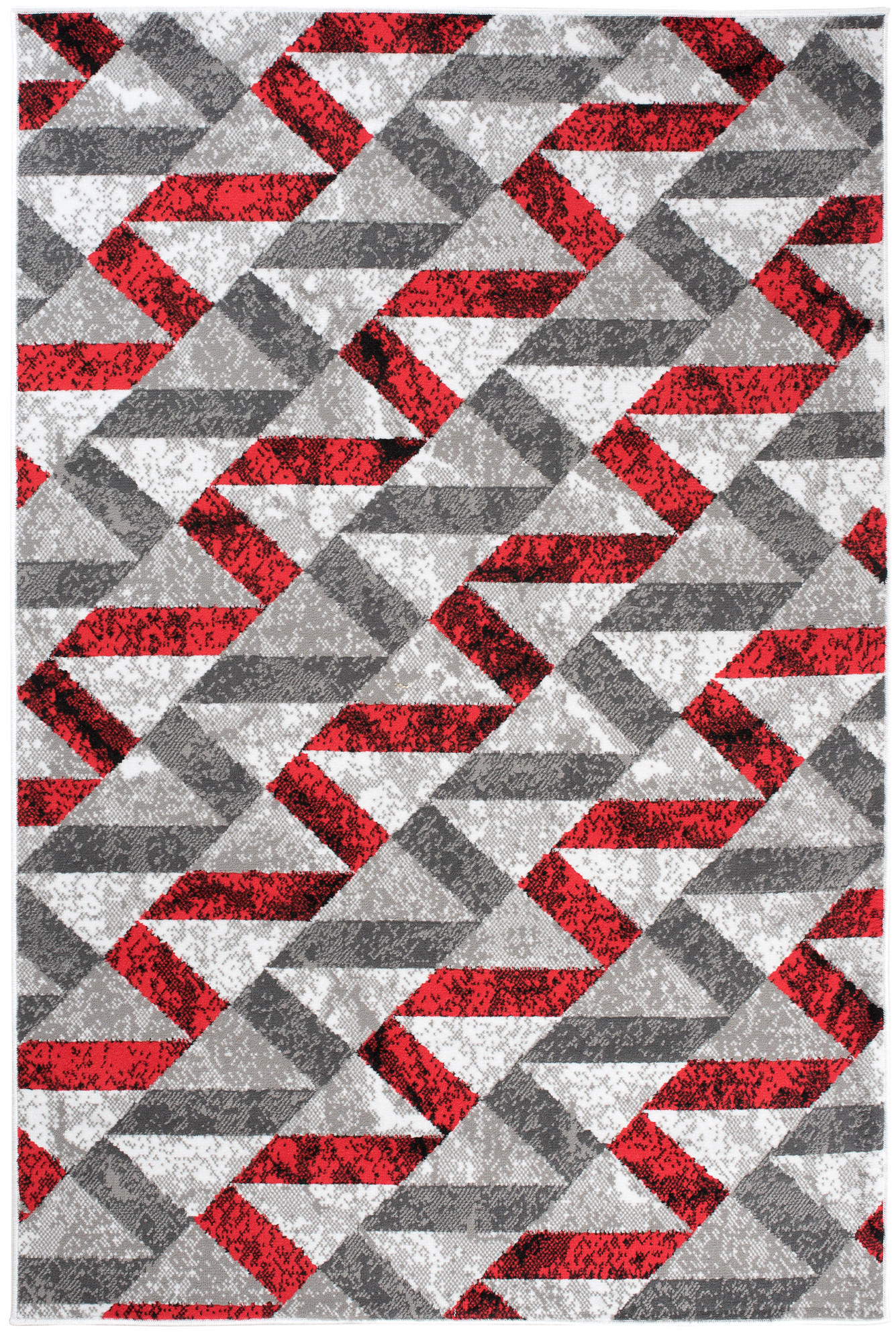 TEPPICH MAYA Rot Geometrisch Streifen Meliert 80/150 cm - Rot, Textil (80/150cm) - Tapiso