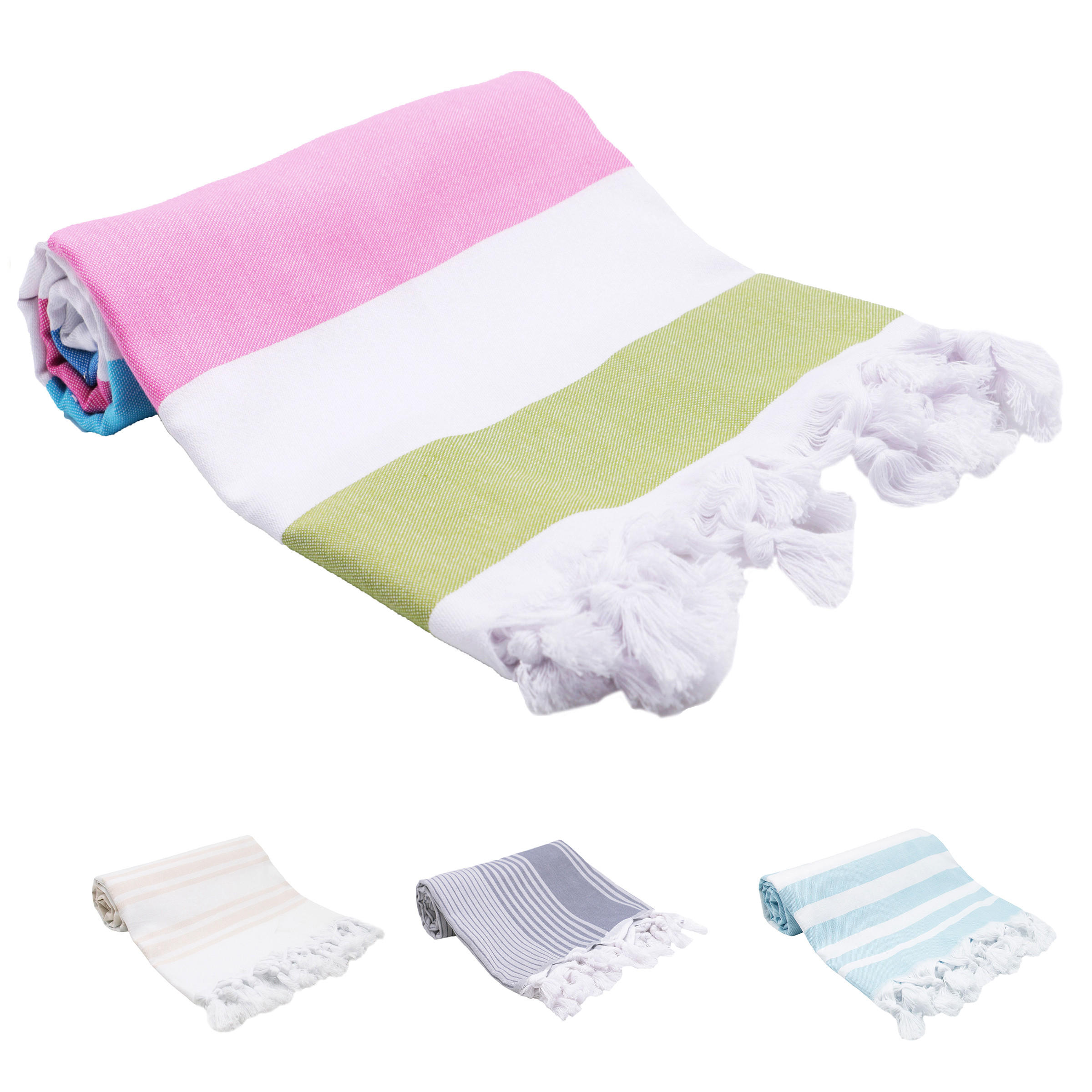 STRANDTUCH, 90x170 cm, 100% Baumwolle, bunt - Multicolor, Textil (90/170cm) - Zollner