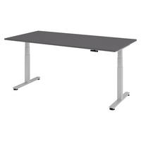 SCHREIBTISCH elektrisch XDSM 100/200/72 cm in Graphitfarben/Silberfarben - Silberfarben/Graphitfarben, Holzwerkstoff (100/200/72cm) - bümö