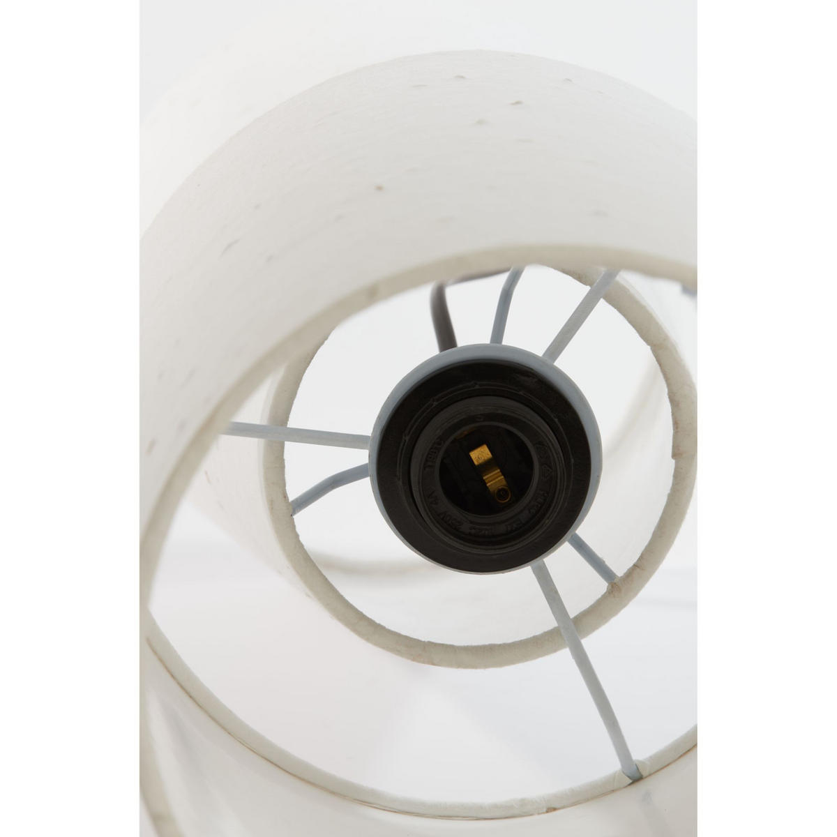 TISCHLAMPE Raeni Weiß Ø20/57,5 cm - Weiß, Textil (20/20/57.5cm) - Light & Living