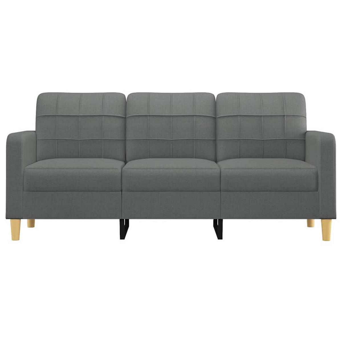 3-SITZER-SOFA Düren - Dunkelgrau, Textil (198/80/77cm) - Nettlife