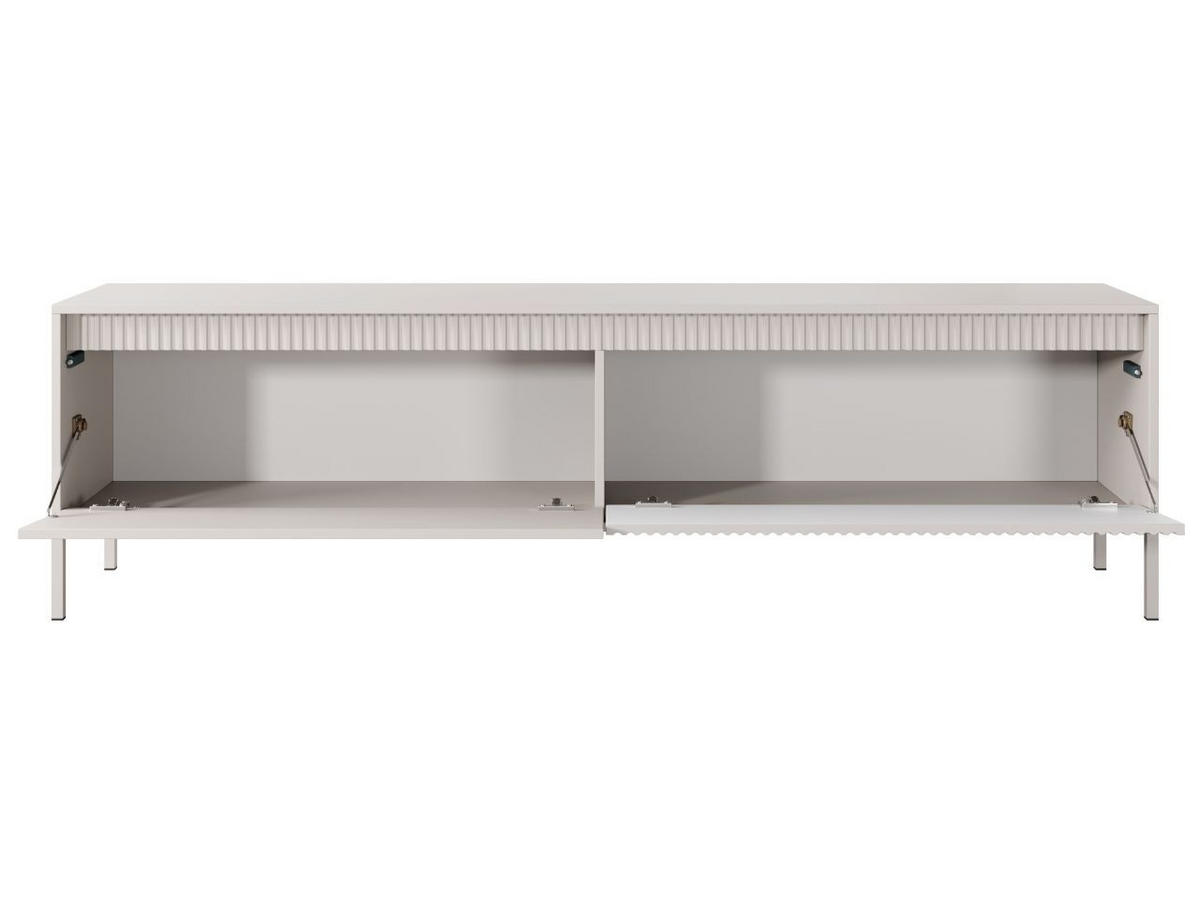 TV-SCHRANK Beige 187 cm Sorano - Beige, Naturmaterialen/Metall (187/54/40cm) - Graingold
