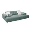 BIG SOFA MIKA Grün Cord - Türkis/Schwarz, Kunststoff/Textil (300/86/167cm) - KAWOLA