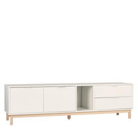 TV-ELEMENT Elian Weiß 180 cm x 54 cm - Weiß, Holzwerkstoff (180/54/39cm)