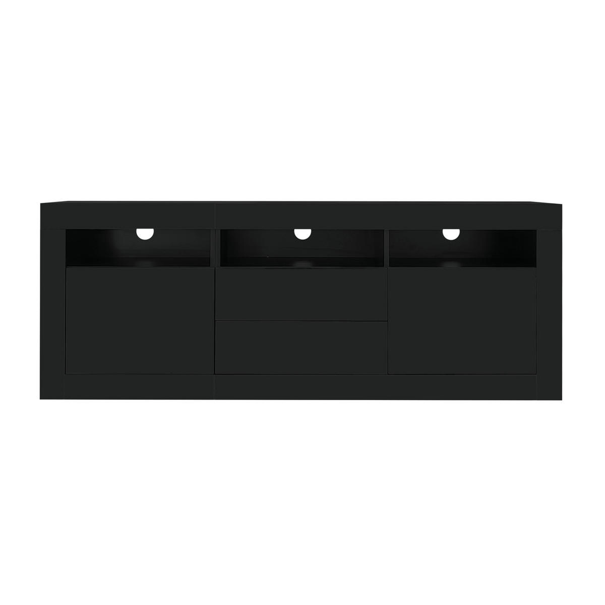TV-SCHRANK in Schwarz mit Hochglanz-Front und LED 160/35/60 cm - Schwarz, Holzwerkstoff (160/60/35cm) - Redom