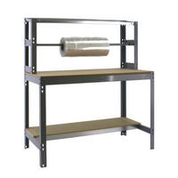 PACKTISCH Buffalo HxBxT 84 x 90 x 76 cm Traglast 400 kg Grau - Grau, Metall (90/84/76cm) - PROREGAL