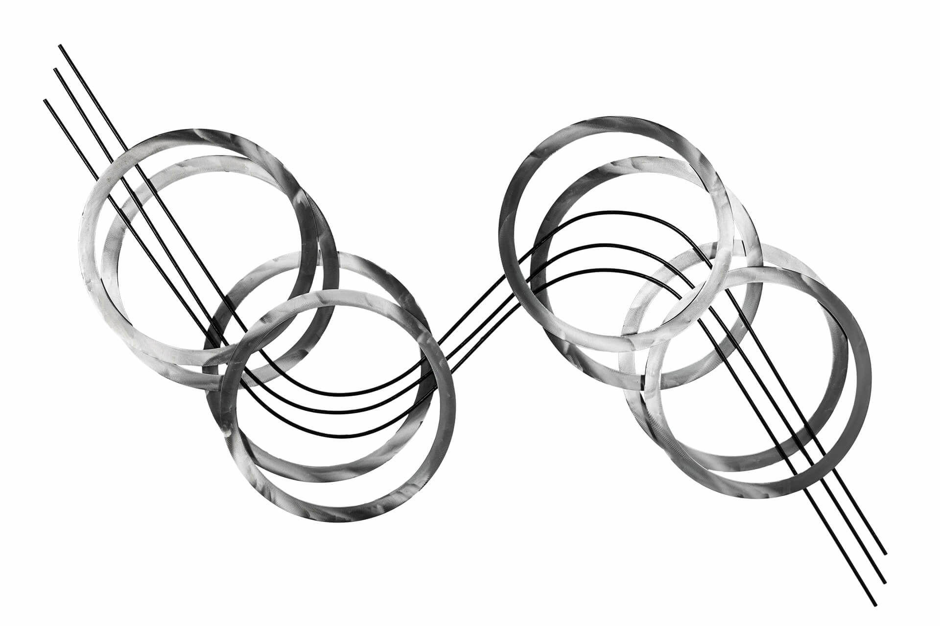 WANDDEKO Silber 115/67 cm - Silberfarben, Metall (3.5/67/5cm) - KUNSTLOFT