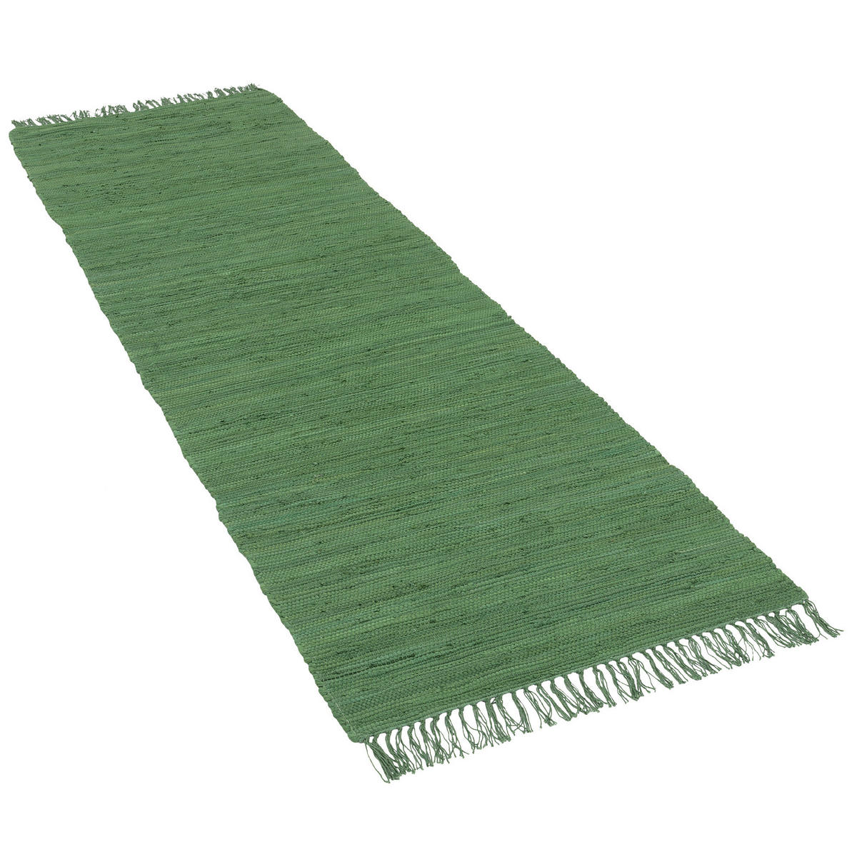 BAUMWOLLE NATUR TEPPICH LÄUFER JOLLY COTTON - Dunkelgrün, Textil (70/250cm) - Pergamon