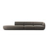 LINKES-SOFA Miley aus Chenille-Stoff grau 4 Sitzplätze - Grau, Textil (90/70/323cm) - Micadoni