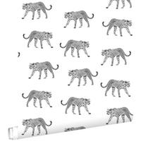 TAPETE Panter 53 cm x 10.05 m - Schwarz, Papier (53/1000cm) - ESTAhome
