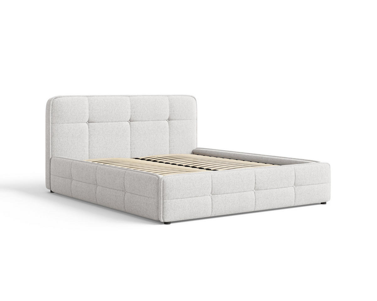 POLSTERBETT 17 140 x 200 cm – Aragon – Bett mit Federmechanismus und Stauraum - Weiß, Holz (140/200cm) - ROYAL24_MARKT