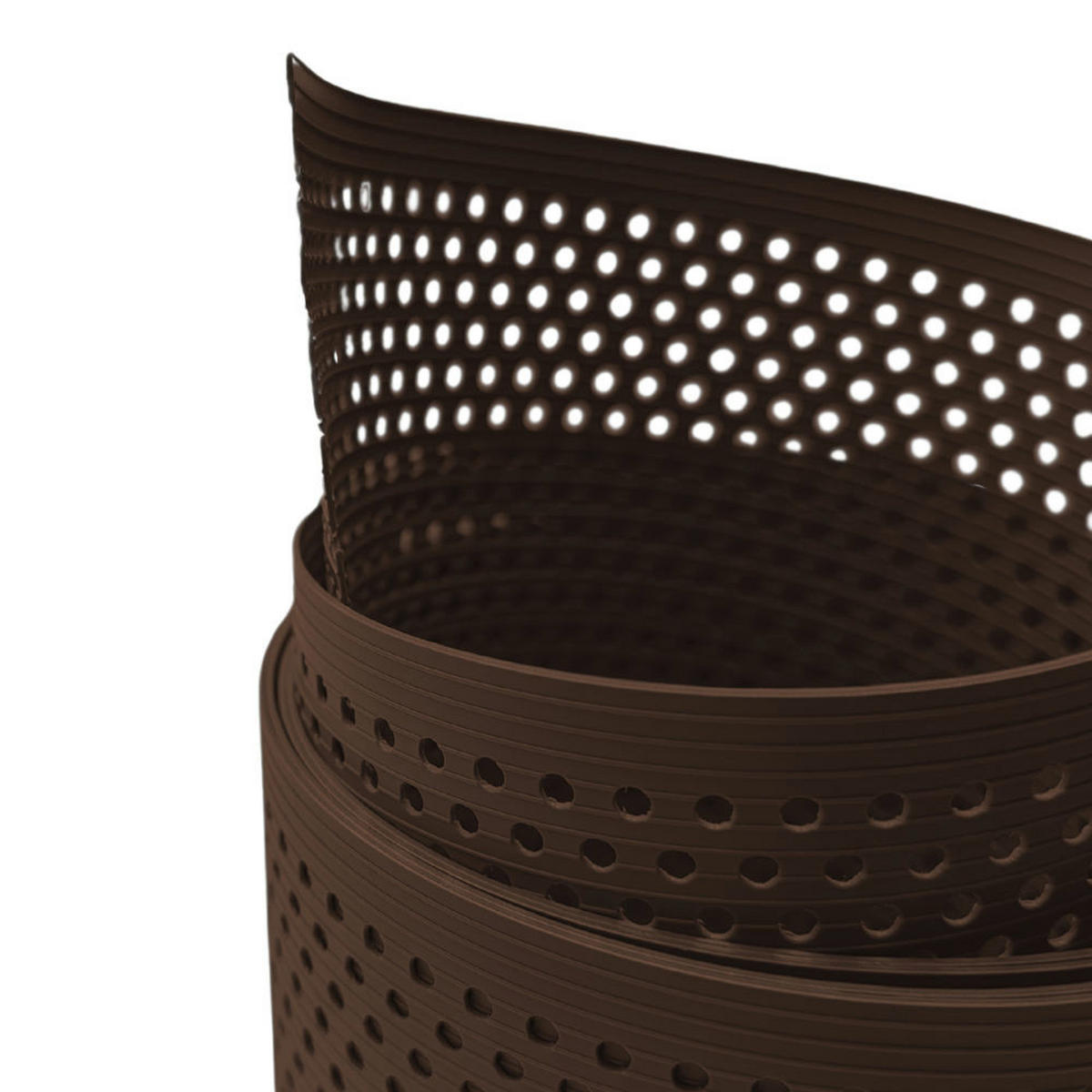 SICHTSCHUTZSTREIFEN Rille Gelocht 20 Prozent PP Streifen Braun 2,55m - Braun, Kunststoff (255/19cm) - ZAUN|ZU