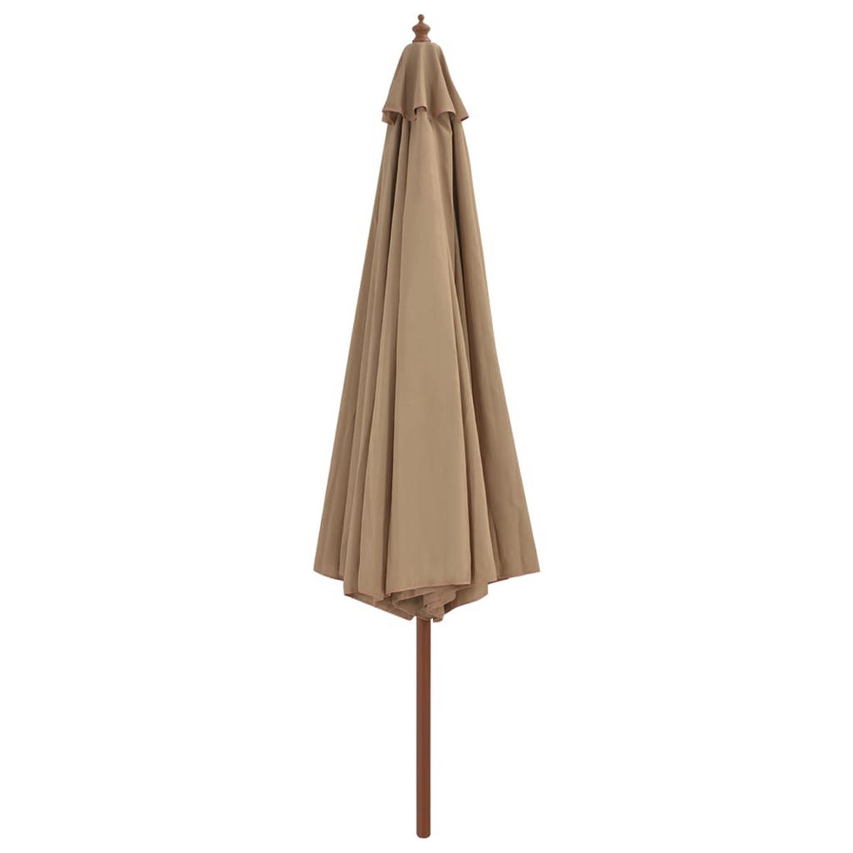 SONNENSCHIRM mit Holzmast 350 cm Taupe - Taupe, Textil (350/350cm) - furnicato
