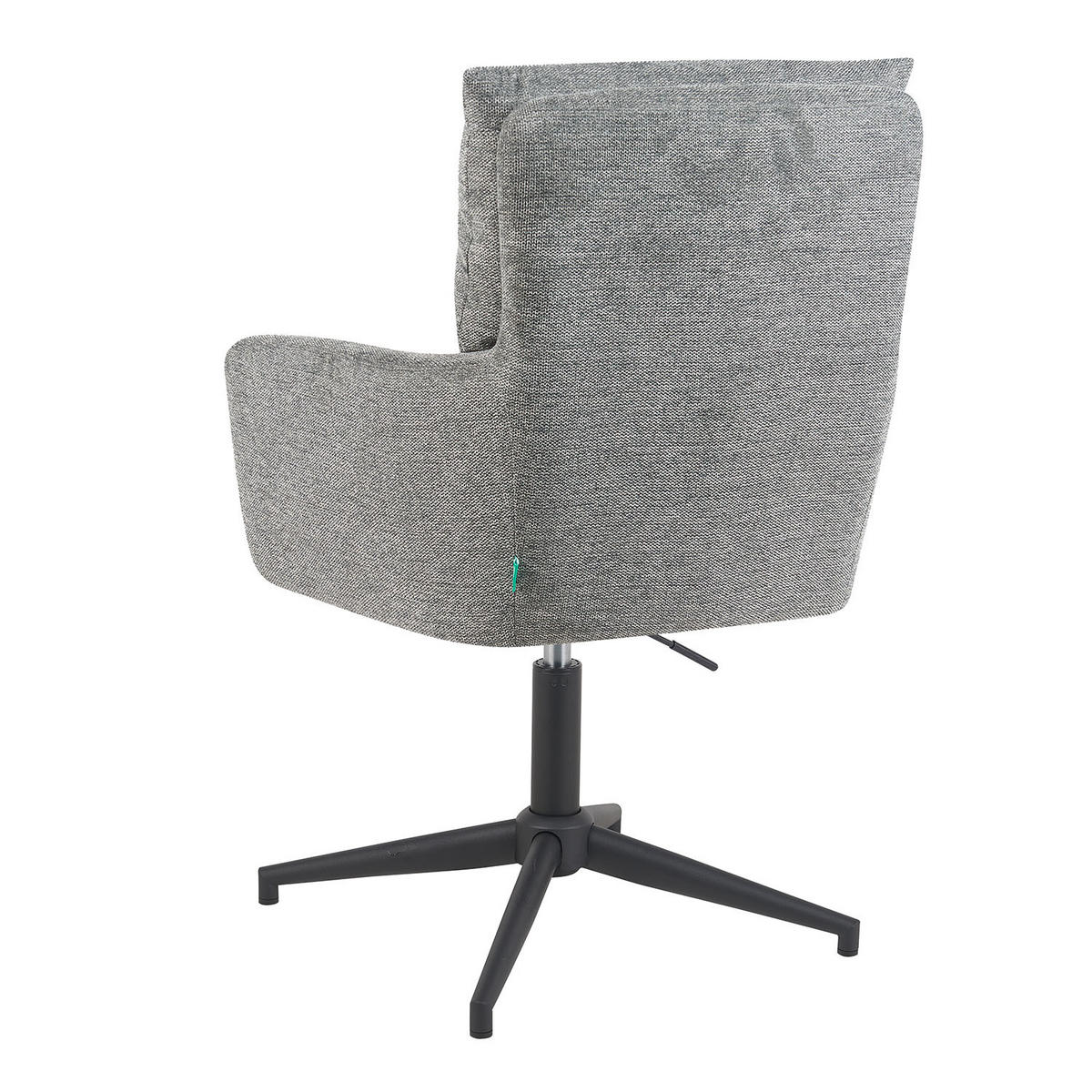 BÜROSTUHL Mika-Romy - Schwarz/Grau, Textil/Metall (59/91/66cm) - DUBI Möbel