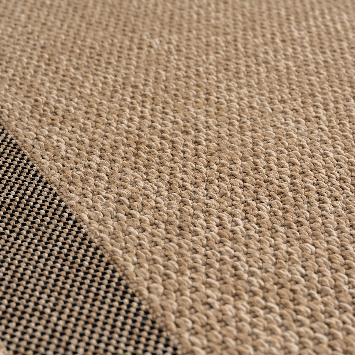 TEPPICH In-/Outdoor Jute-Optik Flachgewebe Bordüre Polypropylen Beige Rechteckig 140x200 - Beige, Textil (140/200cm) - KADIMA DESIGN
