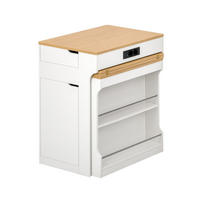 KÜCHENINSEL ausziehbar 55-153/80/93 cm DE-39575 Weiß - Weiß, Holzwerkstoff (80/93/56.2cm) - ComfortXL