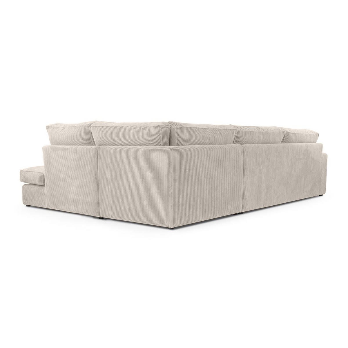 ECKSOFA Parma ohne Schlaffunktion beige rechts - Beige/Schwarz, Textil (314/224cm) - Beautysofa