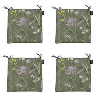 SITZKISSEN Eco-line - Grün - 40/40/4,5 cm - 4er-Set - Grün, Textil (40/4/40cm) - Madison