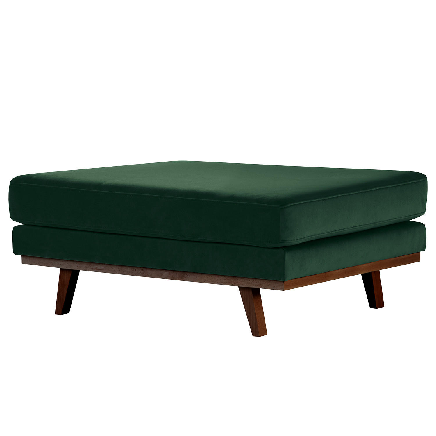 POLSTERHOCKER - Buchefarben/Grün, Textil (85/43/60cm) - home24