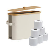 TOILETTENPAPIER-AUFBEWAHRUNG - Beige, Holz/Kunststoff (45/33/16cm) - Relaxdays