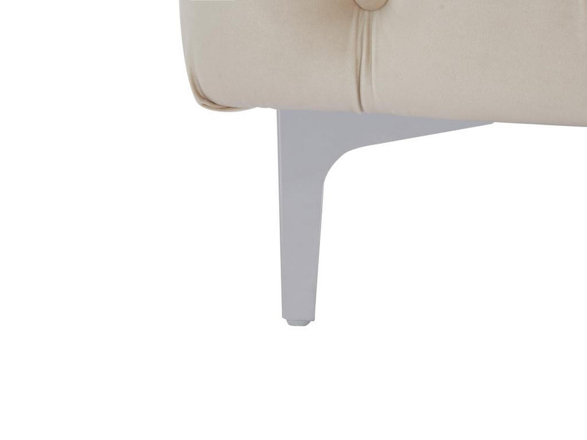 CHESTERFIELD-SOFA 2-Sitzer - Samt - Beige - EDWINA - Beige, Textil (91/76/162cm) - Vente-Unique