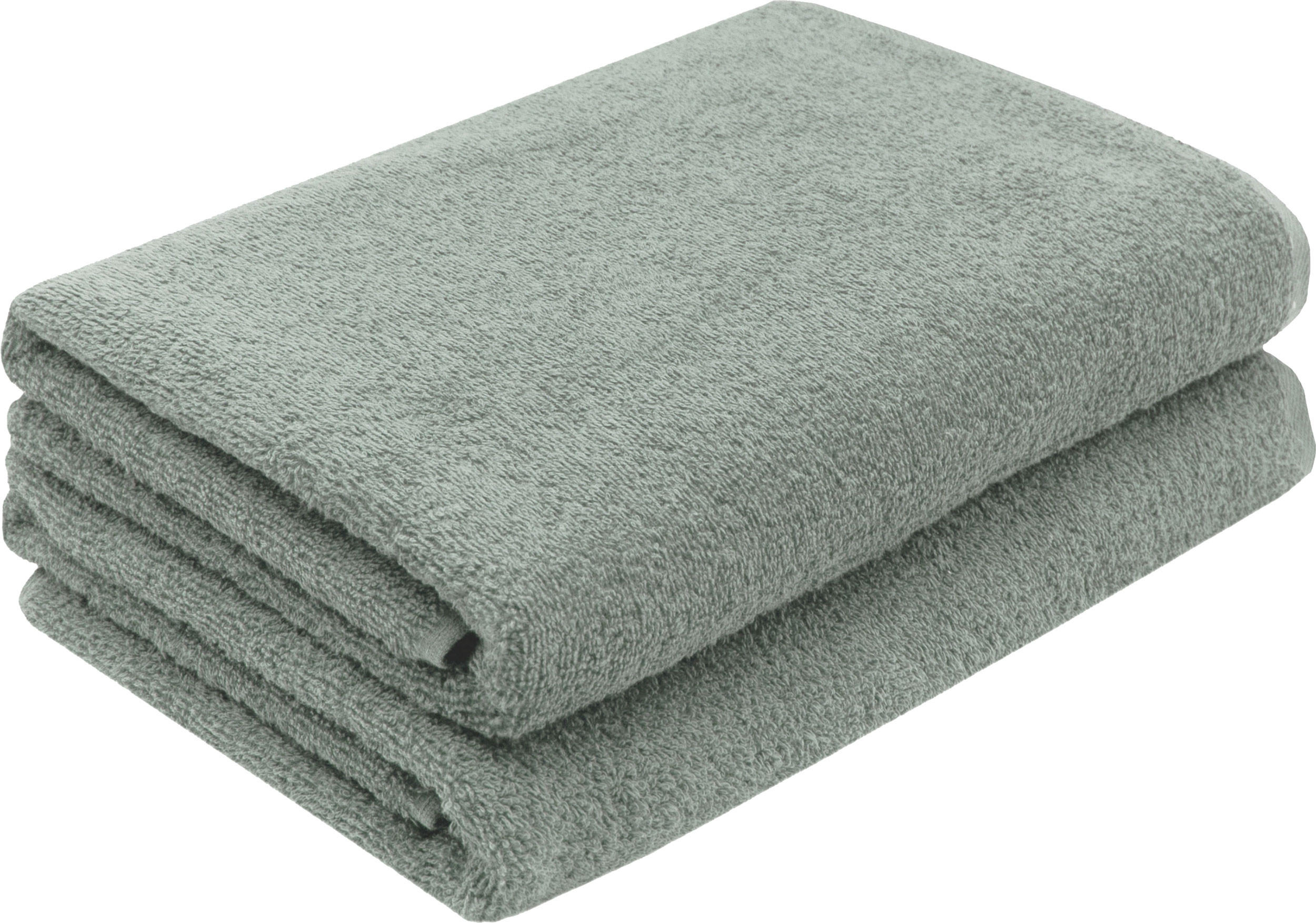 DUSCHTÜCHER, 2er-Set, 70x140 cm, 100% Baumwolle, Grau - Hellgrau, Textil (70/140cm) - Zollner