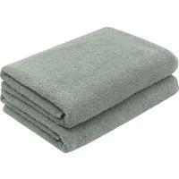 DUSCHTÜCHER, 2er-Set, 70x140 cm, 100% Baumwolle, Grau - Hellgrau, Textil (70/140cm) - Zollner