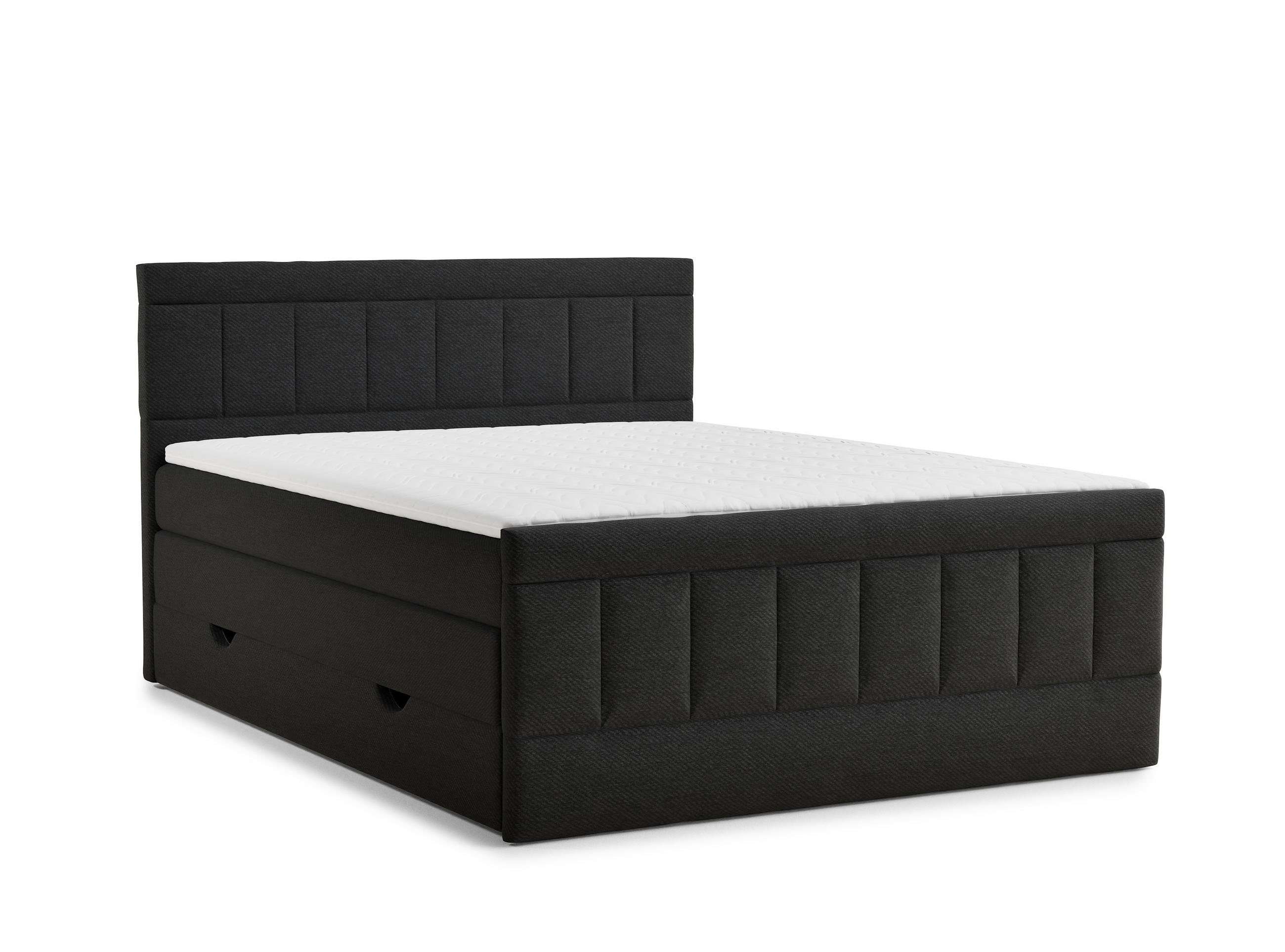 BOXSPRINGBETT Caya 180/200 cm, in Schwarz, Bettkasten, Matratze, Topper - Schwarz, Holz/Holzwerkstoff (180/200cm) - Maison de Reve