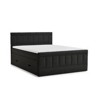 BOXSPRINGBETT Caya 180/200 cm, in Schwarz, Bettkasten, Matratze, Topper - Schwarz, Holz/Holzwerkstoff (180/200cm) - Maison de Reve