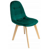 STUHL Colin - grün - Smaragdgrün/Buchefarben, Holz/Kunststoff (43/81/54cm) - JuMi