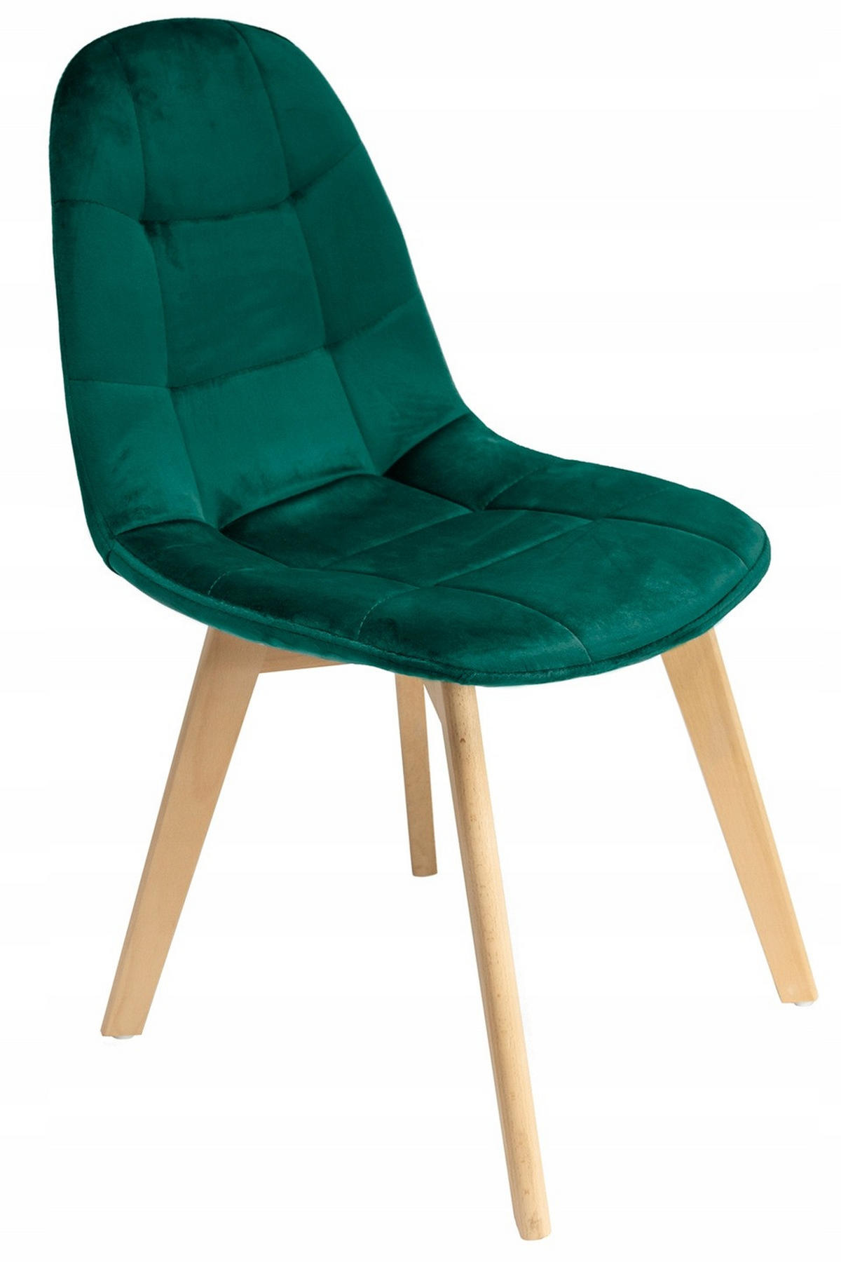 STUHL Colin - grün - Smaragdgrün/Buchefarben, Holz/Kunststoff (43/81/54cm) - JuMi