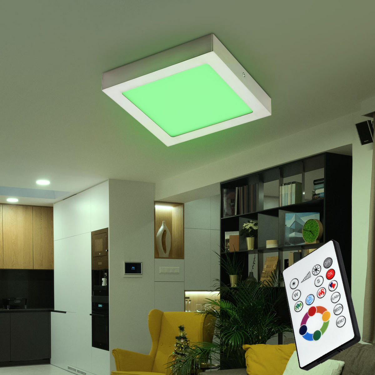 LED PANEL Tinus Silber Metall Acryl - Silberfarben, Metall (22.5/22.5/3.5cm)