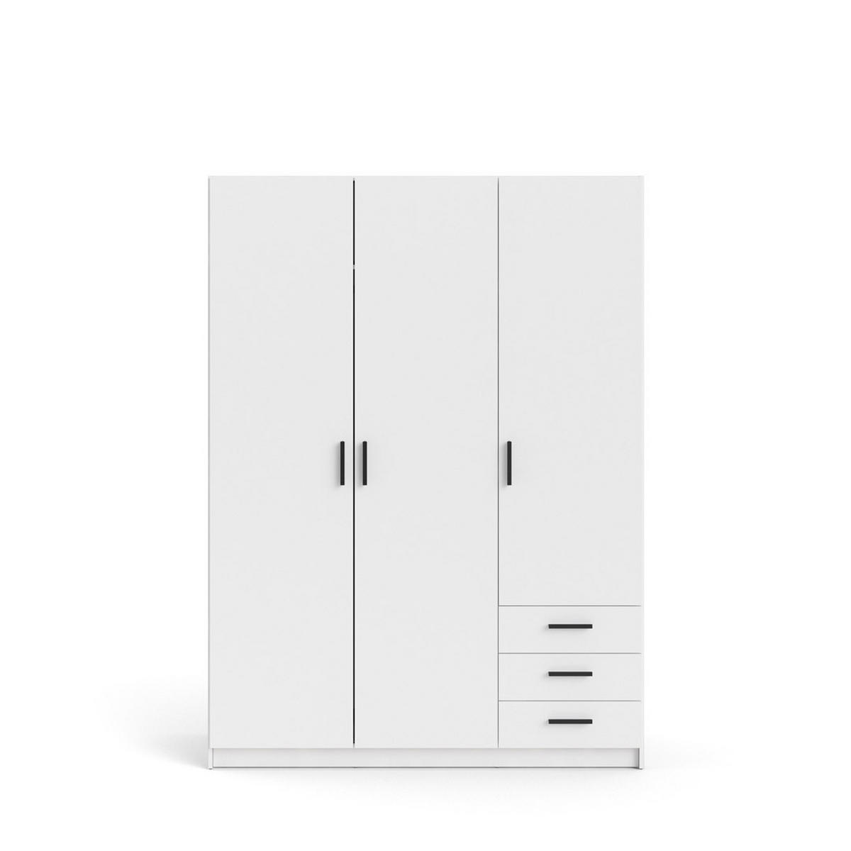 KLEIDERSCHRANK weiß - Weiß, Holzwerkstoff (147/201/50cm) - ebuy24