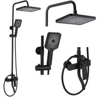 DUSCHSET Rea Hass Black - Schwarz, Metall (26.5/122/40.5cm) - REA