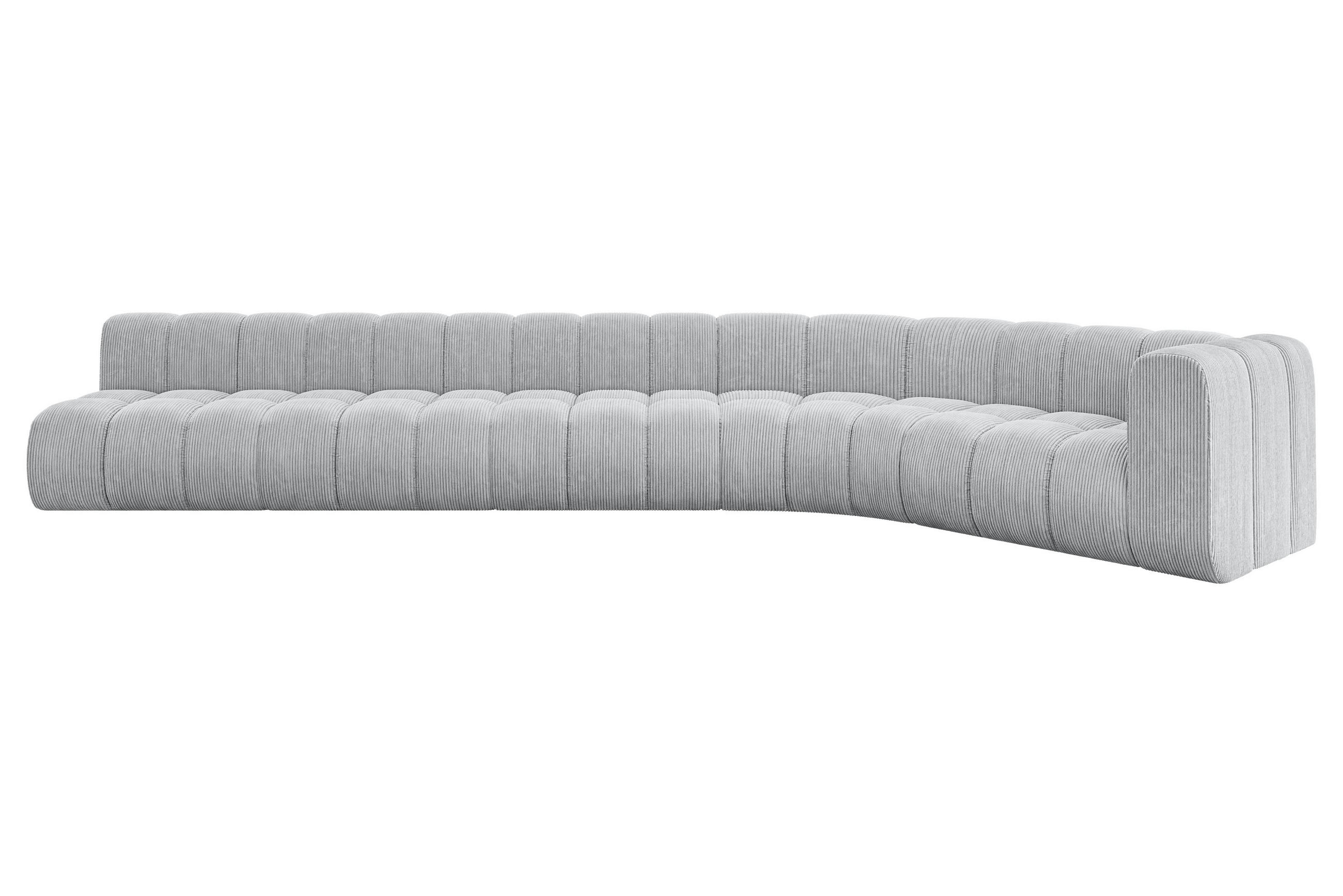 ECKSOFA modulares Sofa Karex-L3 - 490x194x70 cm Grau - Grau, Holzwerkstoff/Textil (490/194cm) - ALTDECOR