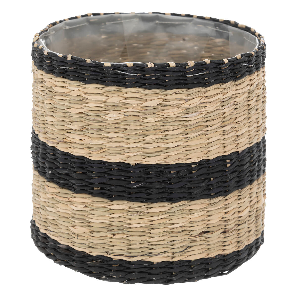 BLUMENTOPF-SET Geflochten, Stroh 2er-Set - Braun, Naturmaterialien (16/15/16cm) - Atmosphera Createur d´interieur