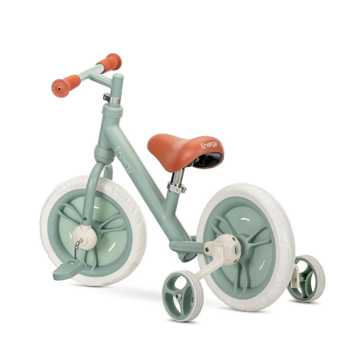 LAUFRAD Energy 2 in 1 grün Sitz höhenverstellbar 11 Zoll - Grün, Metall (81/39/53cm) - Lorelli