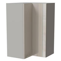 ECKHÄNGESCHRANK Brerra W14/60 Grau / RAL 9001 creme Hochglanz 60 / 60 / 96cm - Creme/Grau, Holz/Holzwerkstoff (60/96/60cm) - Feldmann-Wohnen