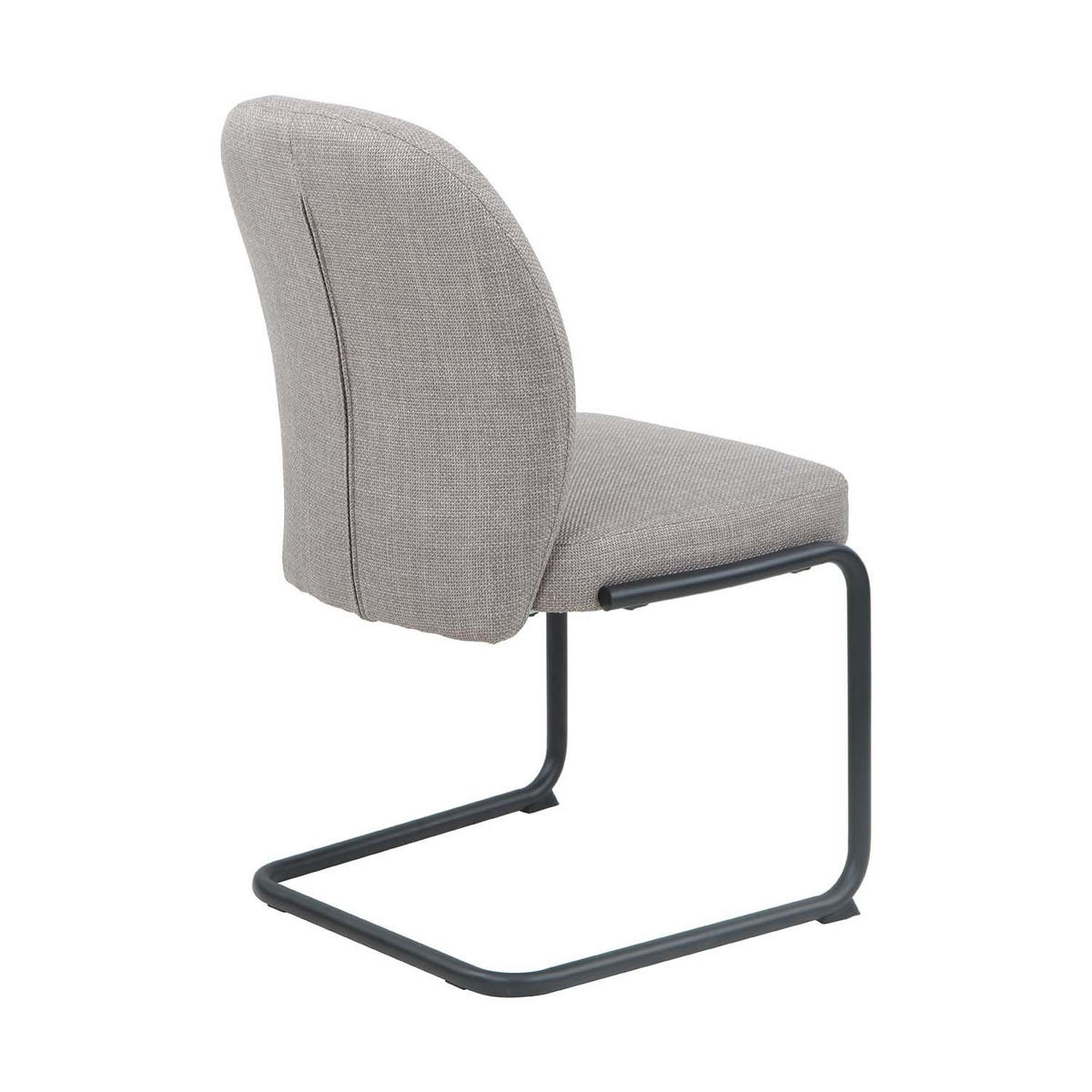 SCHWINGSTUHL 2 Stück Karen II - Schlamm - Schlammfarben/Schwarz, Textil/Metall (53/90/62cm) - Hela Vertriebs GmbH