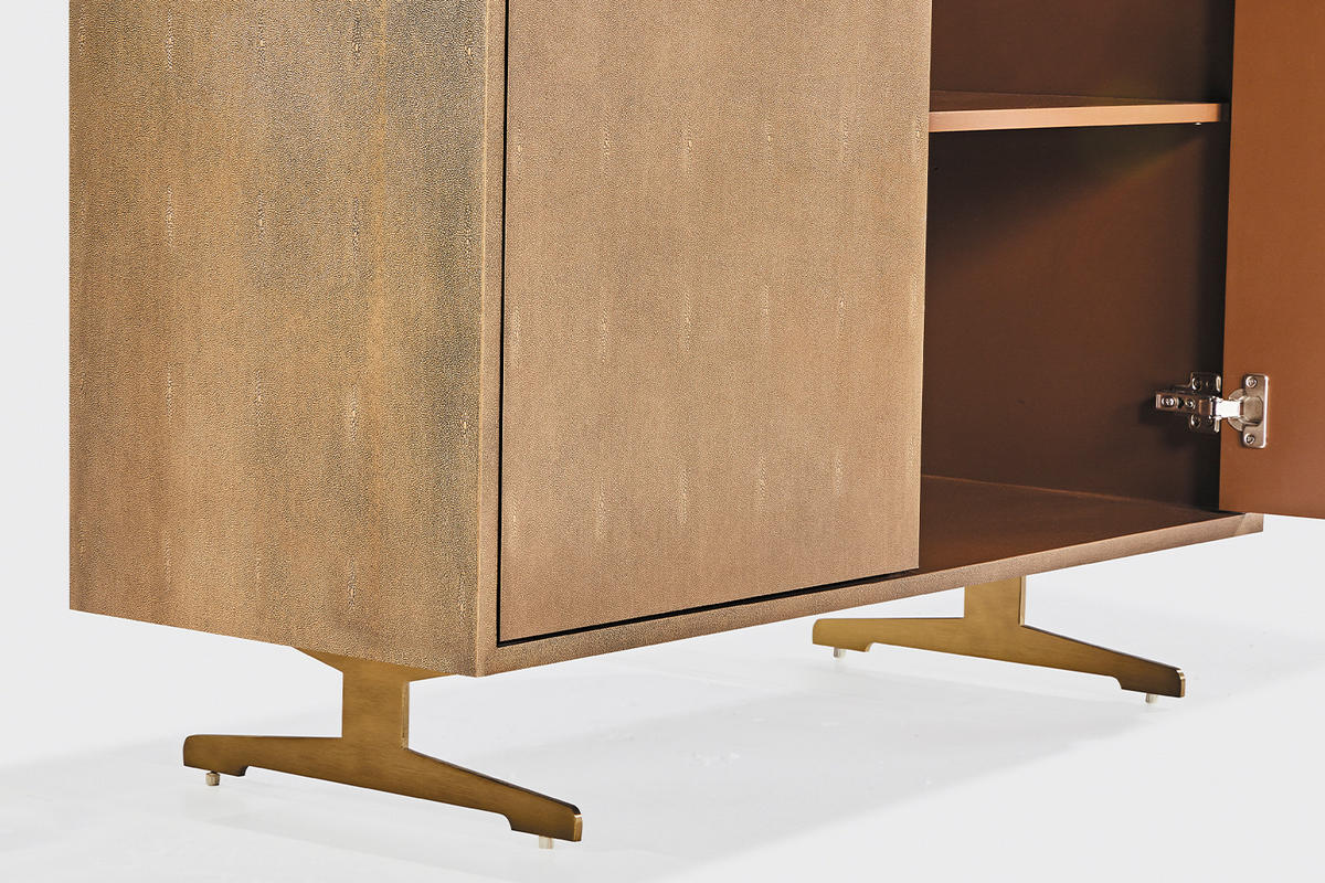 HIGHBOARD GALA Gold Holz - Goldfarben, Holz/Metall (100/120/40cm) - KAWOLA