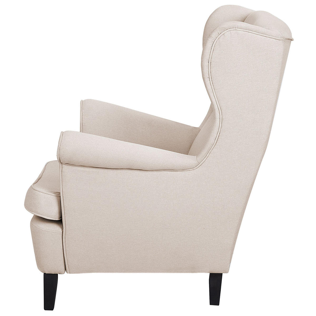 SESSEL Polsterbezug Beige Abson - Beige, Holz/Textil (74/102/63cm) - Beliani