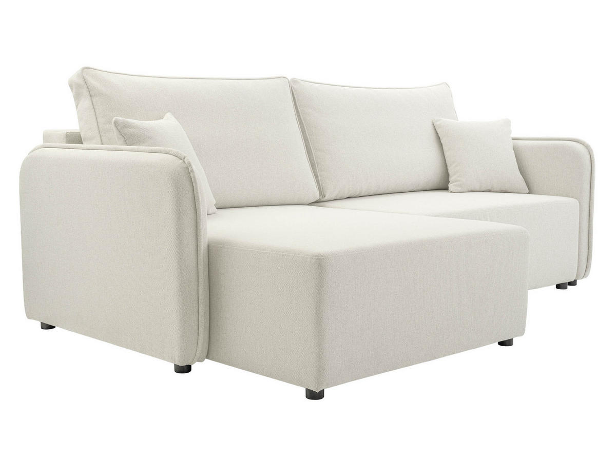 ECKSOFA Malody, Seite: Links - Schwarz/Naturfarben, Holz/Kunststoff (227/147cm) - MIRJAN24