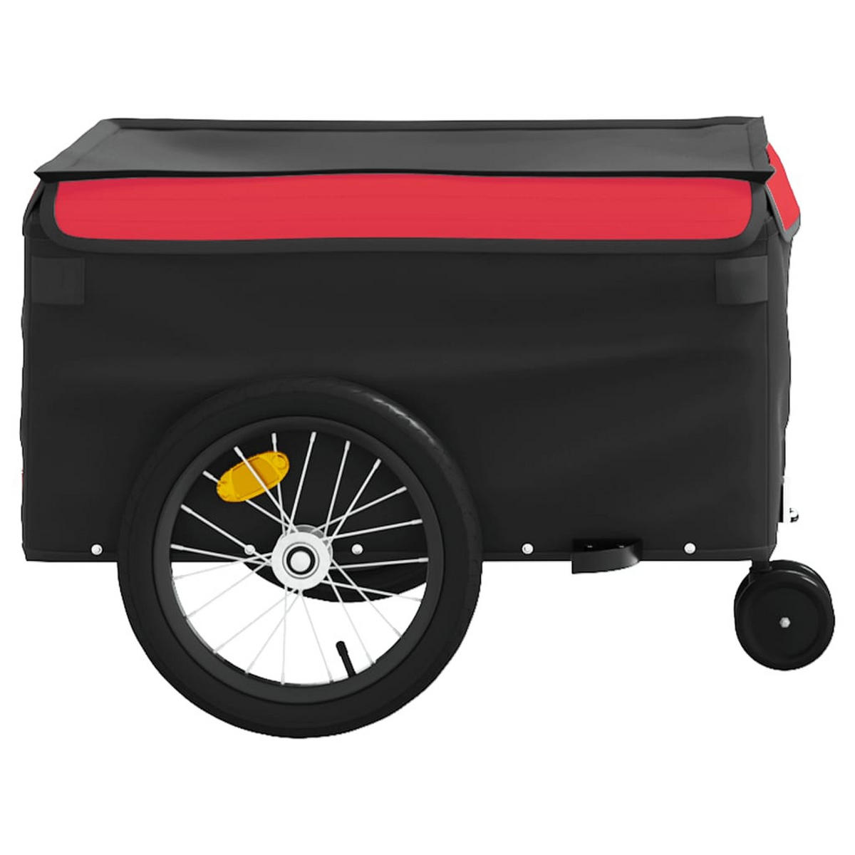 FAHRRADANHÄNGER Schwarz Und Rot 45 Kg Eisen - Rot, Metall (62.5/59/124cm) - vidaXL