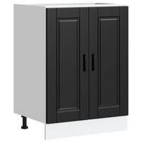 KÜCHENUNTERSCHRANK Porto Schwarz Holzwerkstoff - Schwarz, Holzwerkstoff (46/81.5/60cm) - vidaXL