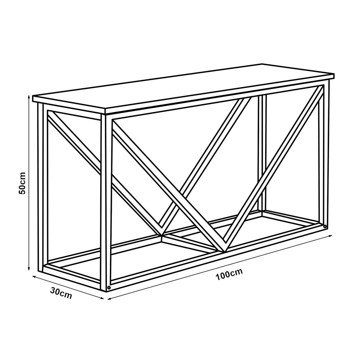 KAMINHOLZREGAL Vaasa - Schwarz, Metall (100/50/30cm) - [en.casa]