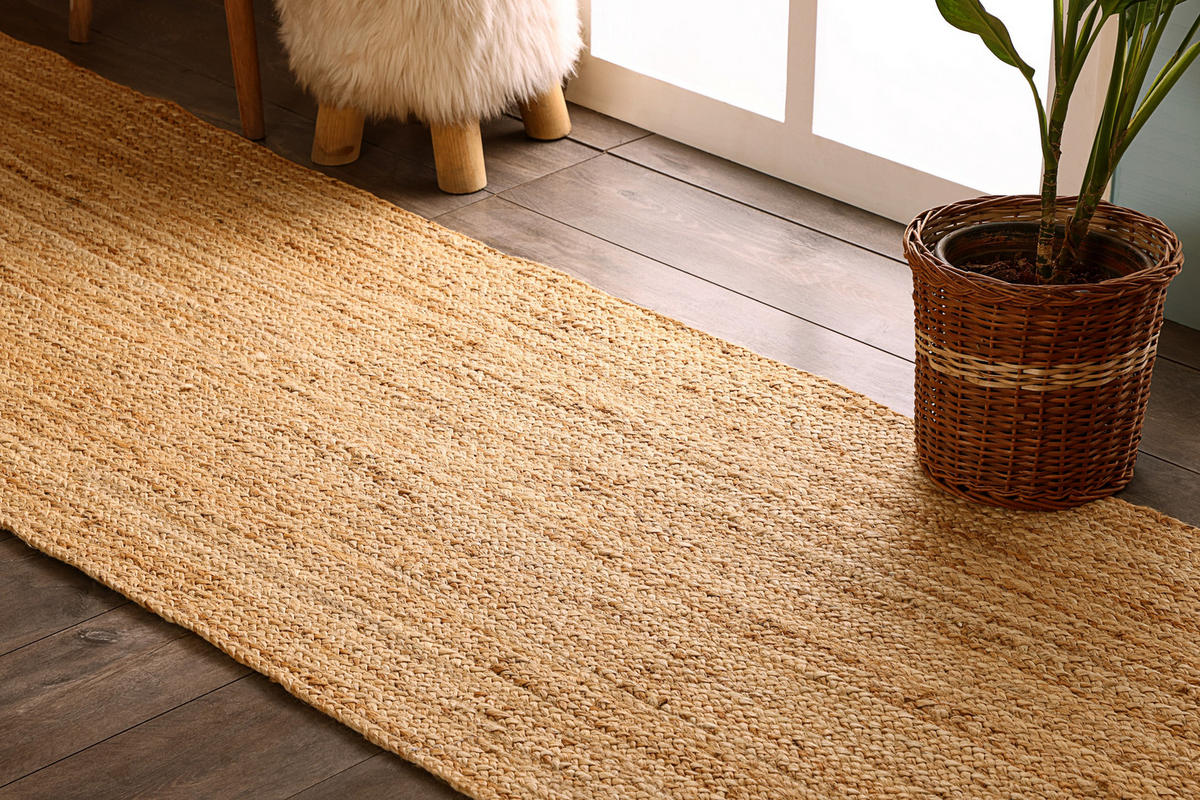 JUTETEPPICH Nitin natur 200/80 cm - Naturfarben, Naturmaterialien (80/200cm) - My-Rug